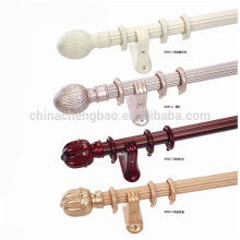 China supplier red plastic finials hollow metal curtain rod